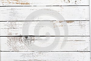 Old painted white wood boards background texture