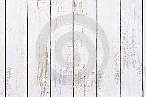Old painted white wood boards background texture photo