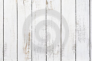 Old painted white wood boards background texture