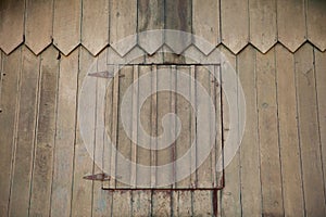 An old painted wood barn door detail