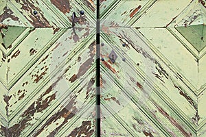 Old painted wooden door background texture