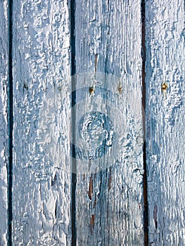 Old painted wooden fences with cracks