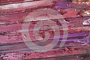 Old paintwork on wood