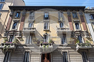 Old palace in via Castelvetro, Milan