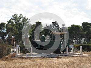 Old pannier tank loco in Cyprus