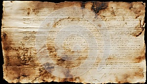 Old paper with burnt backgrounds document texture.