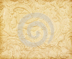 Old paper with floral ornament.