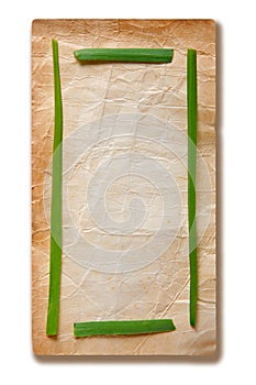 Old Paper and Green Frame