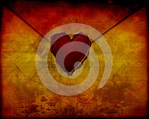 Old paper love letter