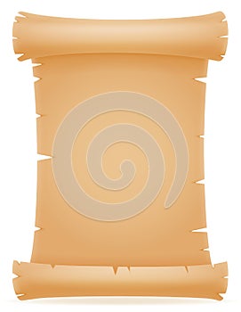 Old paper scroll vector illustration