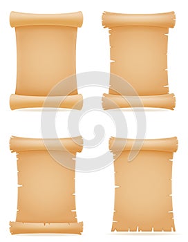 Old paper scroll vector illustration