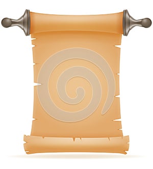 Old paper scroll vector illustration