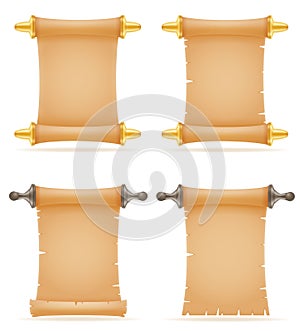 Old paper scroll vector illustration