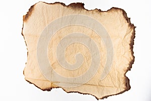 Old paper on white background