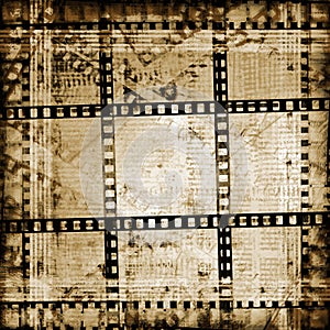 Old papers and grunge filmstrip