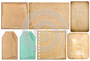 Old papers isolated Scrapbooking crafting junk journal