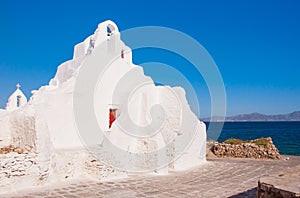 Old Paraportiani 14 century church on Mikonos in Greece