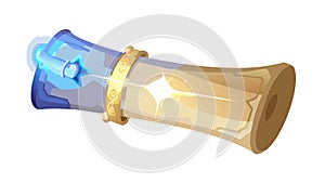 Old Parchment Scroll Vintage Document Icon, vector design Generative AI