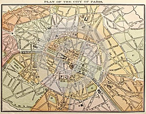 Old Paris Street Map