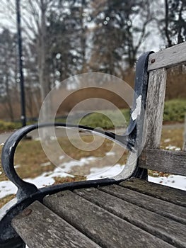 Old park bench