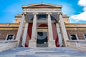 Old parliament house in Athens Greece. The Old Parliament House at Stadiou Street in Athens, housed the Greek Parliament between 1