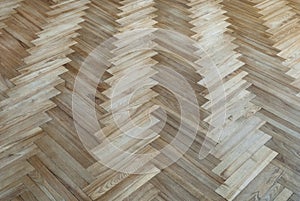 Old parquet with the pattern