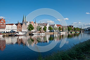 The old part of city of Lubeck in Germany