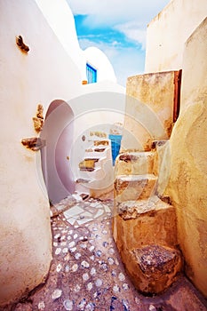 The old part of Emporio village, Santorini