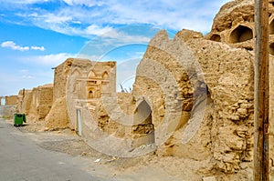 Old part of the Iranian village located in the central part of the country