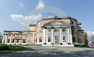 Old partially destroyed temple in Bilimbay village