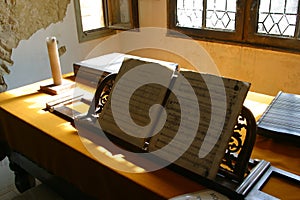 An old partiture book