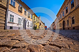 Old paved street in Tvrdja historic town of Osijek