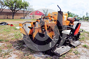 Old paver finisher machinery equipment