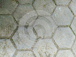 old paving stone on the road