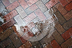 Old pedestrian brick paveway