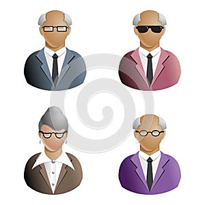Old People of different nations avatars