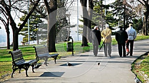 Old people in park