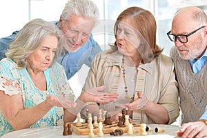 Old people play chess