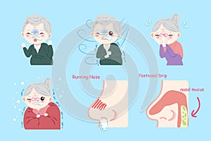 Old people with sick problem