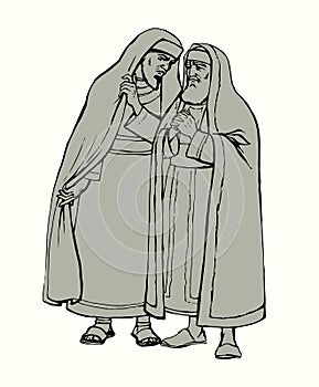 Old Pharisee Priest. Vector drawing