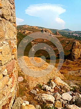 Old Phokaea, Turkey. Mountain view.