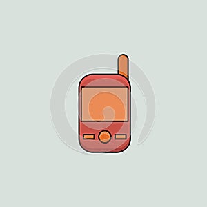 Old Phone Vector Icon Concept Design