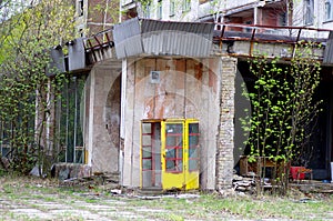 Old phonebooth in Pripyat photo