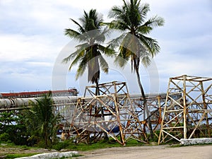 Old phosphate loading station in Nauru- 3rd smallest country in the world, South Pacific