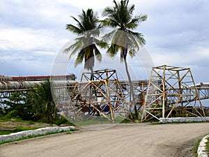 Old phosphate loading station in Nauru- 3rd smallest country in the world, South Pacific