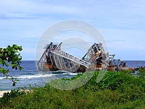 Old phosphate loading station in Nauru- 3rd smallest country in the world, South Pacific