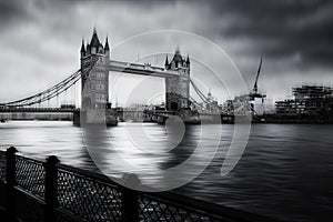 an old photograph of the tower bridge in london, england