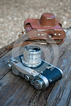Old photographic camera