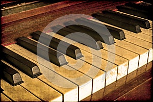 Starý klávesy klavíru 