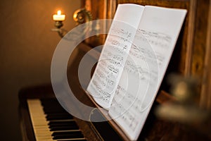 Old Piano with Notes